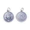 Prata Pura 999 Pingente Redondo Retro Antigo Zakhiram Pingente Grande Corda de Colar DIY Acessórios para Pulseira Brinquedo
