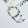 Pulsera de Cerámica Jingdezhen Nueva Pulsera de Cerámica China Joyería Estudiante Estilo Tíbet Cuerda Trenzada a Mano Puesto Regalo para Estudiante