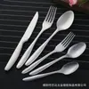 Juego de Seis Piezas de Acero Inoxidable para Fabricante Transfronterizo, Cuchillo para Filete Transfronterizo, Tenedor de Postre, Cuchara, Cuchara Mezcladora, Vajilla Occidental, Vajilla de Hotel