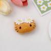 Estampado de leopardo de dibujos animados cuero negro tacón de gatito felpa DIY hecho a mano accesorios para anillo de pelo cuerda para el pelo pasador broche accesorios al por mayor