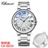 Relógio Masculino Chenxi, Movimento Silencioso, Fundo Transparente, Pulseira de Aço Falso Mecânico, Calendário, Modelo Masculino, Transmissão ao Vivo, Atacado do Fabricante
