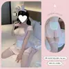 Lencería Sexy de Encaje con Bordes Fruncidos, Uniforme de Chica Conejito con Tirantes Transparentes, Atuendo para Cita en Pareja