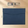 Maletín de piel para documentos tamaño A4 para negocios, se puede imprimir con logo, bolsa de almacenamiento para reuniones de oficina, carpeta, maletín, bolsa de documentos con tacto de piel