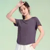 ! Ropa Deportiva Exterior para Mujer Camiseta de Fitness Ropa de Yoga Manga Corta Elástica Secado Rápido Ropa de Running Secado Rápido para Mujer Manga Corta Holgada