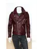 Chaqueta de Cuero para Hombre Primavera y Otoño Explosiones Chaqueta de Cuero Tendencia de Moda Motocicleta Coreana Ajustada Cuello de Cuero PU Ropa de Hombre