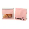 Bolsa de Embalaje para Pan Tostado con Ventana para Hornear Bolsa para Bagels Pan Cortado Bolsa de Embalaje con Borde de Sellado de Ocho Lados Logo de Impresión Comercial