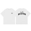 Camiseta de Manga Corta Holgada de Cuello Redondo con Estampado de Lema de Paja de Marca Nicho Americana Cole Buxton para Hombre y Mujer
