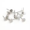 Brincos Simples e Estilosos de Prata S925 com Superfície Plana Redonda, Bases de Pino de Orelha de Prata 925, Acessórios para Joias DIY Atacado