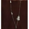 Collar de Calabaza Cepillada Estilo Nuevo de Primavera, Moda de Nicho, Colgante Simple y Único, Lujo Ligero, Cadena Versátil para Suéter
