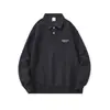 Roupas Masculinas Fengshe / Primavera e Outono 2026 Moletom Gola Polo Manga Longa Masculino Moletom Soltinho Tendência
