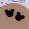 Peluche Caricatura Colorido Cabeza de Mickey Oso Pasador Tocado Pendientes Flor para Zapato Parche Accesorios para Joyería DIY Venta al por Mayor