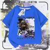2026 Nueva mercancía de Delta Force ropa de manga corta para niños Lobo Rojo Grabado Rosa Dorada camiseta de verano holgada moderna