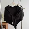 Bufanda Chal Triangular de Lana Francesa Otoño e Invierno Cálido Color Sólido Sencillo de Gama Alta Bufanda Exterior para Proteger Cuello y Hombros