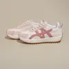 Tênis casuais de couro com cadarço estilo Forrest Gump para mulheres, versátil e estiloso, com design color-block, uma nova coleção de outono para 2026, com um toque retrô