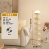 Lámpara de Pie de Calabaza Artística Color Crema Nórdico Antiguo Decorativa Simple para Sala de Estar Dormitorio Esquina Lateral de Sofá Lámpara para Mueble de TV