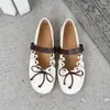 Primeiro Encontro Temporada Doce e Elegante~Novo Estilo 2026 Sapatos de Salto Baixo Femininos Mary Janes com Laço Plissados Estilo Ballet Ultra Macios