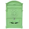 Caixa de Correio de Parede Estilo Europeu com Fechadura e Chave, Caixa de Correio Vintage Criativa à Prova de Chuva para Vilas