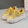 [Personalizado] Zapatillas W3615 de Nuevo Estilo con Lentejuelas Verano 2023 Tendencia Zapatos Blancos con Suelas Gruesas y Aumento de Altura Oculto, Modernos y Casuales