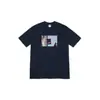 Camiseta de Peso Pesado Moda Americana Transfronteriza Estampado de Letras Supreme Corte Caja Cuello Redondo Manga Corta para Hombres y Mujeres Camisetas Sueltas Casuales para Hombres y Mujeres