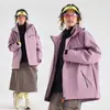 Chaqueta de Montaña Petite para Mujer Estilo Similar Luotuo Tres en Uno Desmontable 2025 Nueva Cortavientos Impermeable Cálida para Hombre