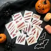 Pegatina de tatuaje de cicatriz de zombi para Halloween, decoración de Halloween, pegatina de tatuaje de cicatriz de herida falsa