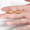 Anillo de explosiones de circonita cepillada de la Edad Media para mujer, anillo liso abierto, apilado, para llevar en nicho, de alta gama, para amantes, venta al por mayor