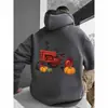Sudadera con Capucha de Exportación Transfronteriza Estampado de Tractor Calabaza Moderna Amazon Wish Exportación Una Pieza Al Por Mayor