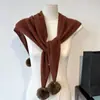 Bufanda Triángulo Shawl Relajante 100% Lana Australiana para Mujer Otoño e Invierno Nuevo Ins Bufanda Cálida Tejida