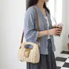 Bolsa de mão de nicho transfronteiriça para mulheres, nova bolsa de palha trançada da moda 2026, bolsa de ombro e crossbody para férias na praia