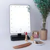 Suministro de espejo de tocador LED giratorio de 180 grados para escritorio, 20 luces con aumento 10X, fabricantes de espejos de maquillaje de escritorio