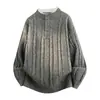 Suéter de punto de imitación de dos piezas para hombre con cuello Henley, con diseño de punto trenzado, en un estilo clásico y vintage, perfecto para otoño e invierno, y disponible para venta al por mayor desde una fábrica transfronteriza