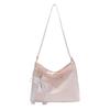 Bolso Tote de Mano y Hombro de Moda Fresco con Colgante de Lazo Estilo Coreano 2025 Nuevo Textura Casual Simple de Moda