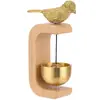 Enfeite de Sino de Vento de Latão e Madeira Maciça, Campainha Criativa para Porta de Entrada, Novo Presente Decorativo Estilo Chinês, Decoração de Mesa Suspensa de Luxo Leve