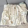 (Verano Nuevo Estilo 36) Conjunto de Algodón Nube Qiaoke Meng Hombros Descubiertos H32863 # M-XXL