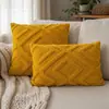 Funda de Almohada Geométrica de Felpa de Color Sólido Nórdico para Sofá, Sala de Estar, Patrón de Diamante Grande, Cabecero de Cama, Cojín Lumbar Cuadrado
