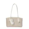 Bolsa de ombro retrô transfronteiriça para mulheres, nova moda 2026, bolsa de ombro requintada, bolsa tote de camurça de grande capacidade