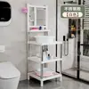 Suporte de Pia de Chão para Uso Doméstico, Suporte de Armazenamento Estilo Tradicional, Suporte de Pia de Aço Inoxidável para Banheiro, Estilo Rural Moderno