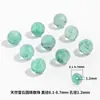 Cuentas Sueltas de Fluorita Natural de 8 mm con Agujero Pasante Redondas para Pulseras DIY Ensartar Cuentas