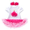 Vestido Ha de manga curta primavera e verão 2024 roupas infantis roupas infantis e femininas saia tutu de escalada conjunto de duas peças manga bufante