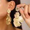 Colar Choker de gola grande com pétalas estilo retrô europeu e americano, corrente simples para clavícula, acessórios femininos de personalidade