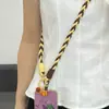 Lindo Cartoon Ins Tarta de Huevo Colgante Funda de Teléfono Correa de Cuello Colgante Pequeño Mini Correa Larga Cruzada Correa Lateral para Hombro Universal D