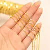 Nuevo Collar para Mujer, Cadena Lisa, Oro Arena Vietnamita, Forma de Corazón, Cadena Brillante para Clavícula, Cadena Fina para el Cuello, Elegante y que No se Desvanece