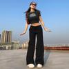 Pantalones Cargo Casuales de Moda para Mujer Estilo Europeo y Americano con Bolsillos, Joggers de Cintura Baja Ajustados de Pierna Recta para Otoño e Invierno 2024