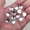 Corazón de Acrílico Cosido a Mano con Pedrería 8, 10, 12, 16 mm Fondo Plano, Superficie de Globo, Superficie de Rejilla, Superficie de Tortuga, Forma de Corazón