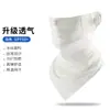 Verano Seda de Hielo Protección Solar Ciclismo Mascarilla Colgante para Orejas Malla Transpirable Deportiva Antipolvo Triángulo Bufanda Mágica Anti-UV Anti-