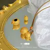 Tienda de oro arena dorada método antiguo de oro patrón de martillo de oro calabaza colgante estilo chino nuevo viento nacional oro se puede abrir Fu Lu collar diy