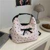Mochila Nueva Fresca con Lazo 2025 Almacenamiento Portátil Estilo Occidental Casual Gran Capacidad Bolso Portátil para Axila/Hombro