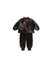 Bonsun Roupa de Inverno Nova Estilo Chinês para Meninos, Roupa de Ano Novo, Traje Tang para Bebês Meninos, Conjunto de Duas Peças com Forro de Lã, Traje Quente para Crianças