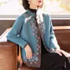 Suéter da Moda para Mães na Primavera e Outono, Cardigã Curto da Moda para Mulheres de Meia-Idade, Novo Estilo para Pessoas de 50 Anos