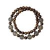 Acácia Mesmo Estilo Chinês Tu Shan Guofeng Pulseira Círculo Duplo Contas Antigas Nicho Design Avançado Pulseira de Impressão
